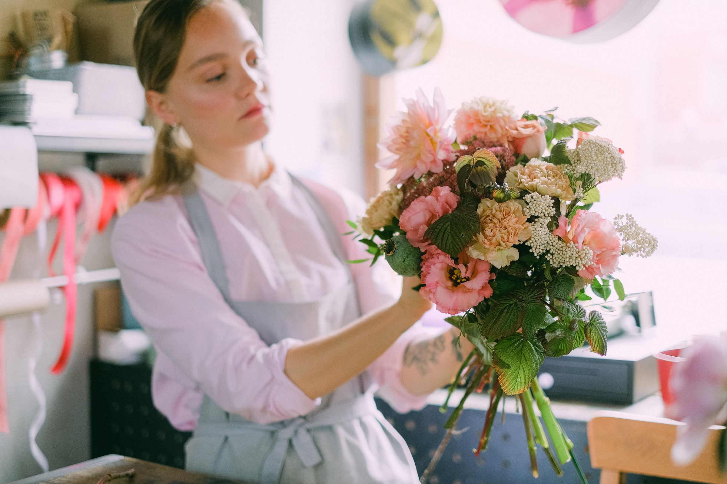 Exemple de style pour une fleuriste artistique